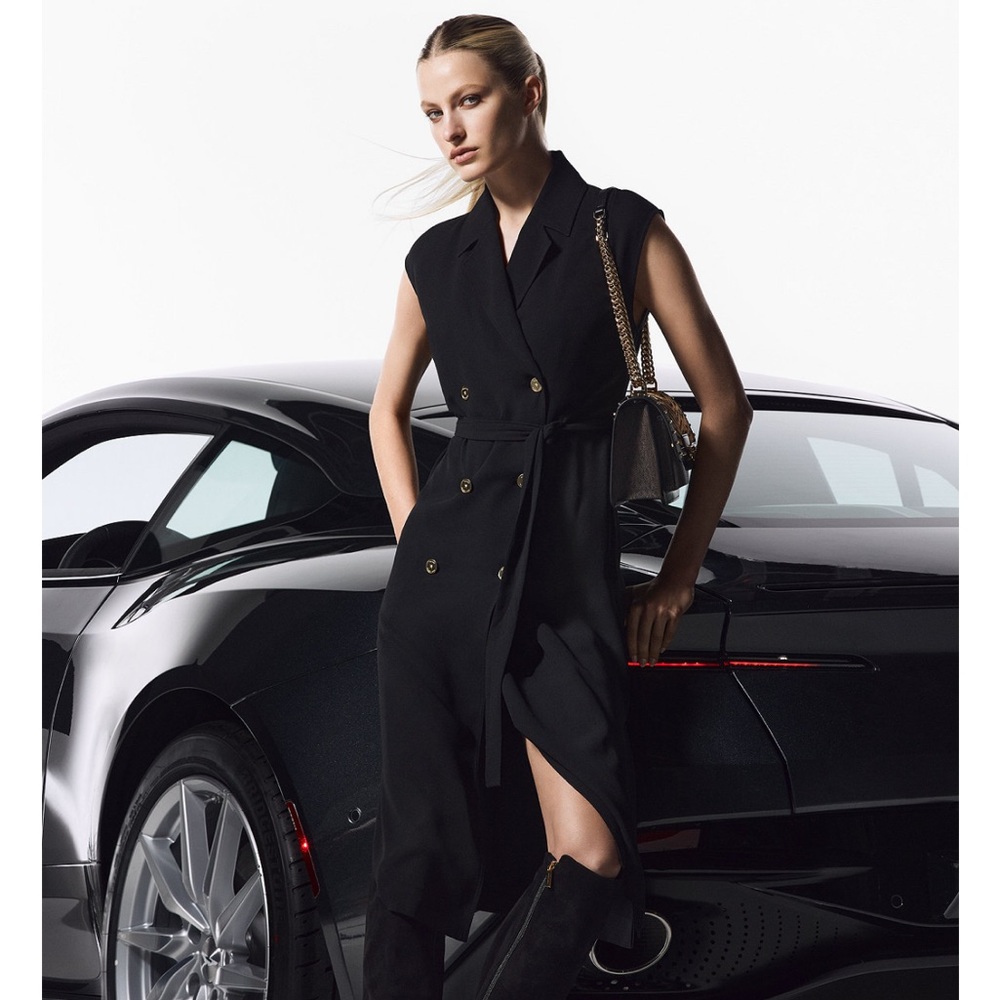 Michael Kors button front trench dress
